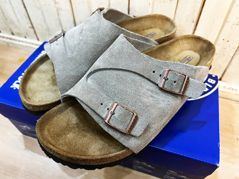 BIRKENSTOCK/ビルケンシュトック ZURICH SFB チューリッヒ スウェード サンダル メンズ26cm ベージュ 3373232900001 _画像2