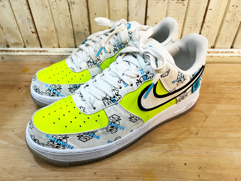 NIKE/ナイキ AIR FORCE1 エアフォースワン '07 LV8 WW ワールドワイド エレベイト ＃DA1343-117 メンズ スニーカー 26.5cm カタカナ★_画像4