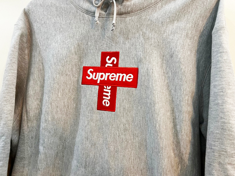 R54★Supreme/シュプリーム 20AW CROSS BOX LOGO HOODED SWEATSHIRT クロスボックスロゴ フーディー グレー メンズ XLサイズ ★_画像5