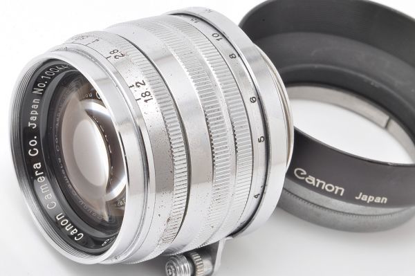 CANON LENS 50mm F1.8 キヤノン レンズ Lマウント L39 フード 革ケース キャップ キャノン カメラ 50/1.8 Leica ライカ Leitz ライツ 5 18_画像1