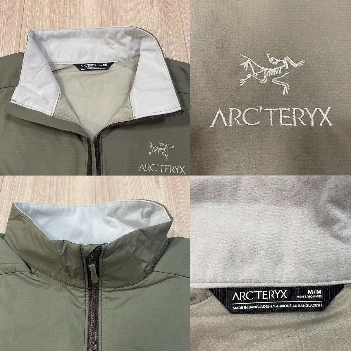 arc'teryx arcteryx ATOM LT VEST ZIP M アークテリクス アトム ベスト インナー ナイロン ジャケット シェル ブルゾン フリース スタンド_画像9