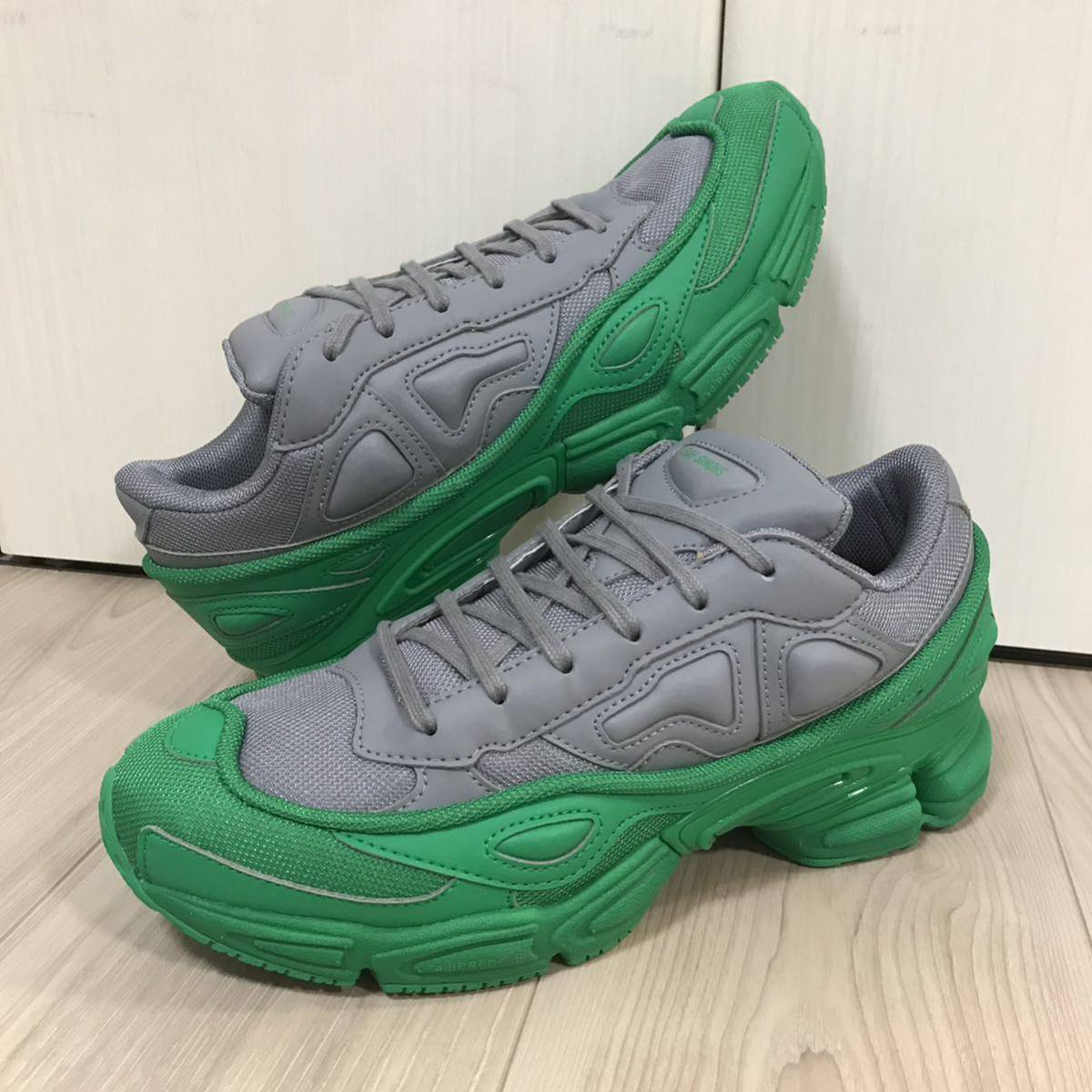 raf simons adidas originals OZWEEGO Raf Simons Adidas Originals collaboration special order sneakers oz we go green gray 