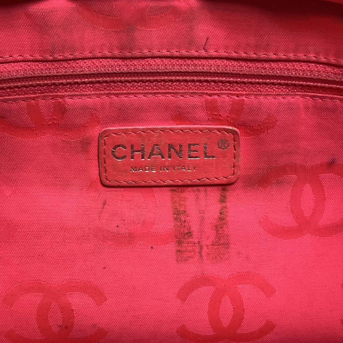 【美品☆シール有】CHANEL シャネル　カンボン　トートバッグ　ハンド　バッグ　ブラック　黒　レザー　ココマーク　白　ホワイト_画像8