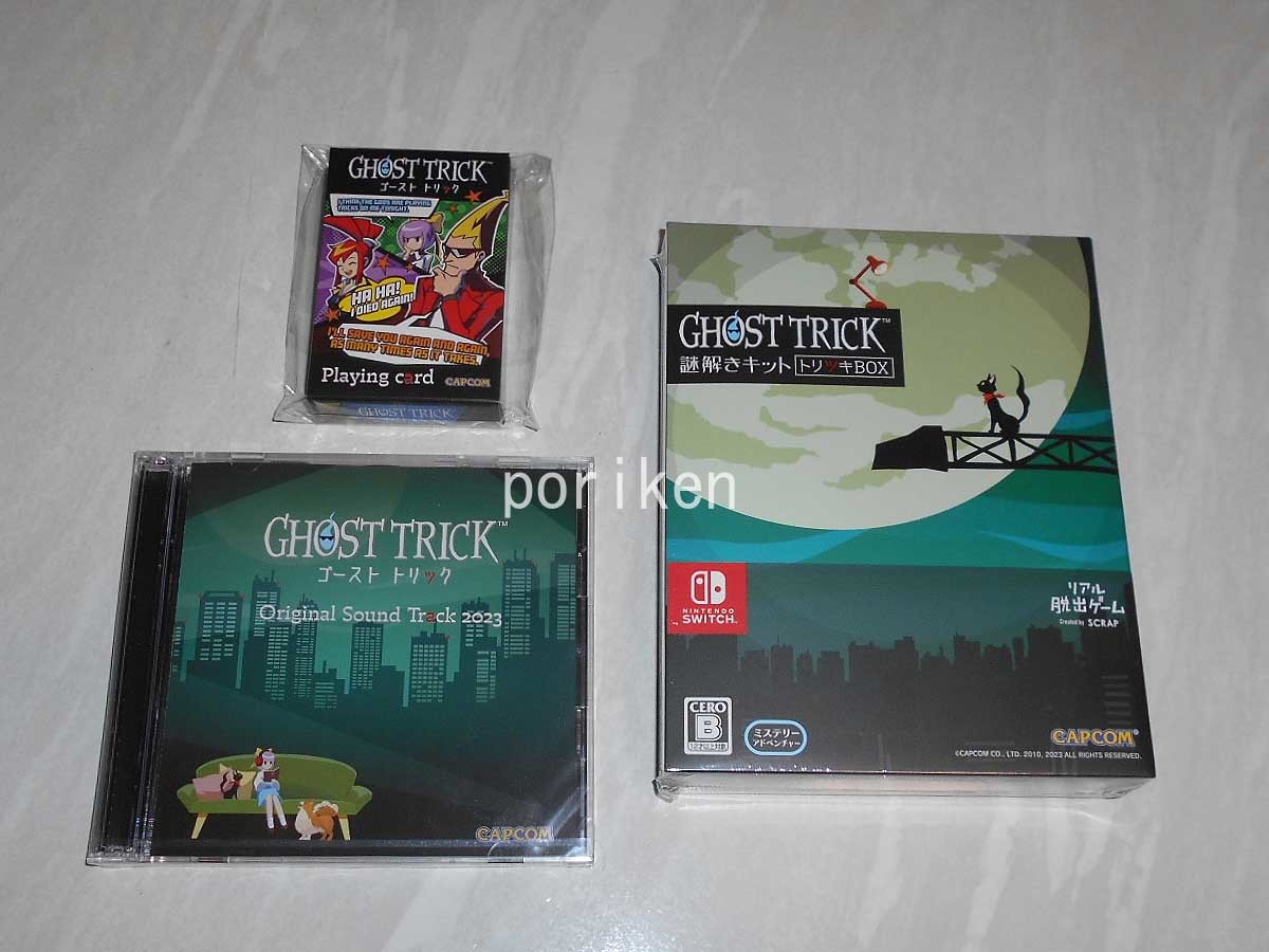 ◆Switch ゴーストトリック 謎解きキット トリツキBOX 運命更新セット/検:イーカプコン限定版 CD トランプ GHOST TRICK CAPCOM_画像1