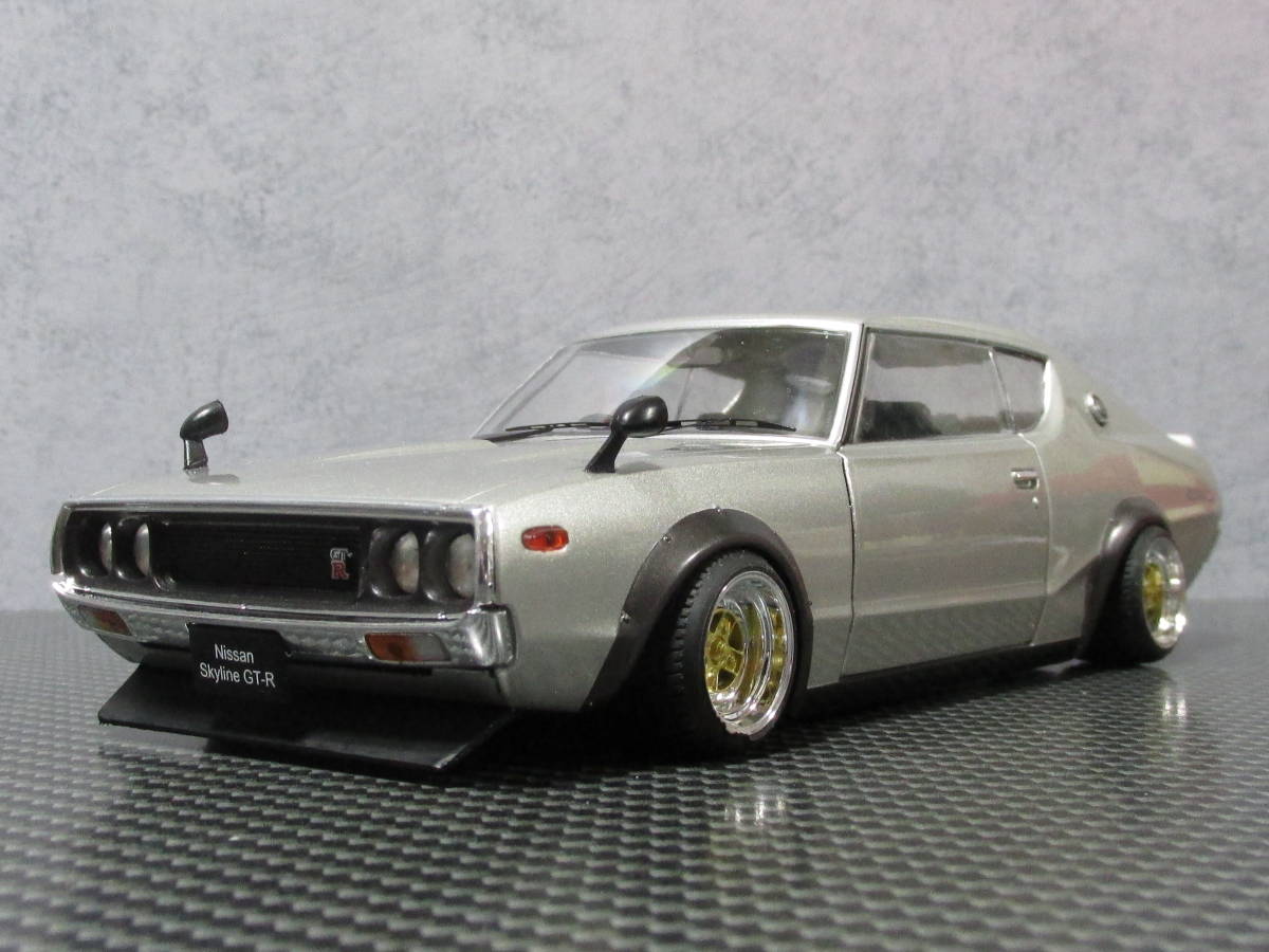 アシェット Hachette 1/24 国産名車 コレクション 日産 スカイラインGT-R KPGC110 ケンメリ シルバー カスタム改