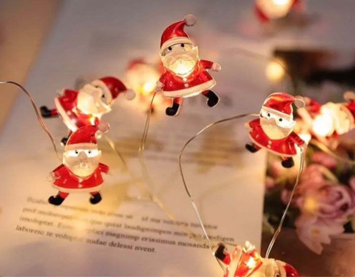 オーナメント LED サンタ クリスマスツリー サンタクロース イルミネーション 電池式 ライト