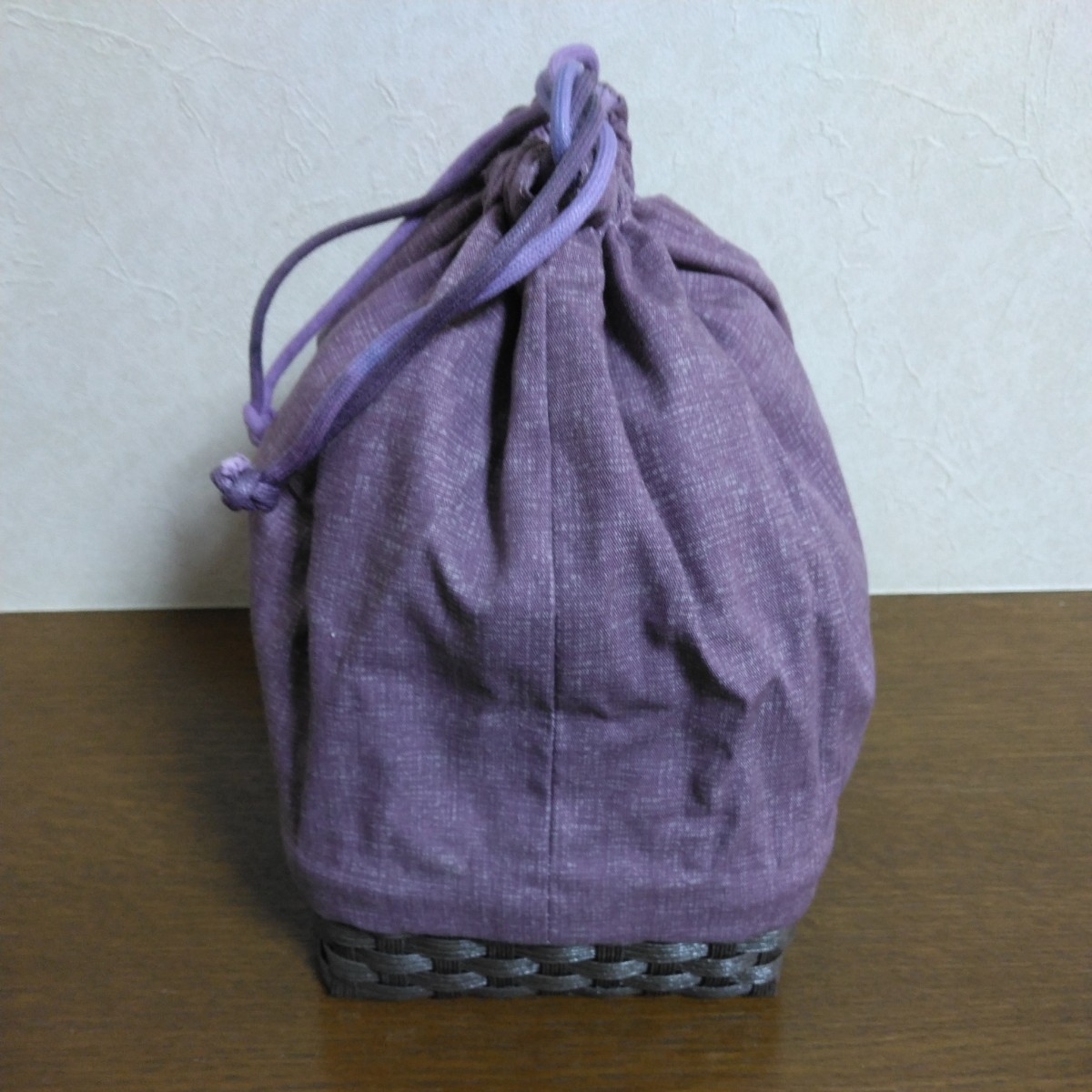 紫色 和布巾着ばっぐ お出掛け 浴衣 新品未使用品 和装小物_画像3