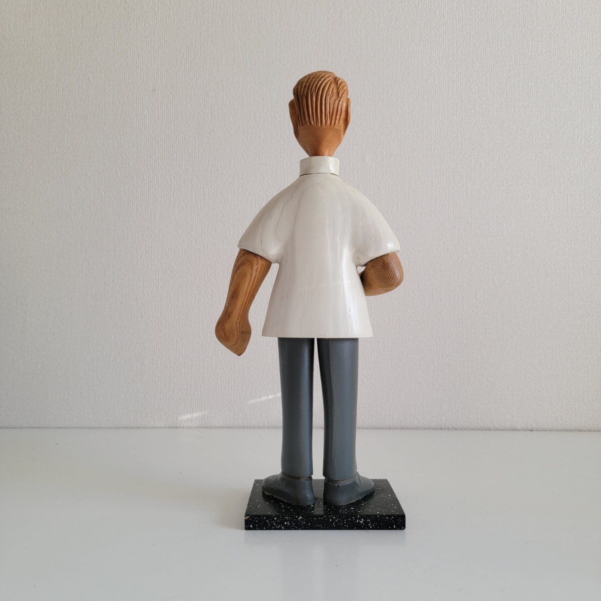 イタリア ROMER アンティーク 木製 木彫り人形 ドクター 医者 内科 外科 フィギュア インテリア 店舗ディスプレイ 置物 オブジェ レトロの画像5