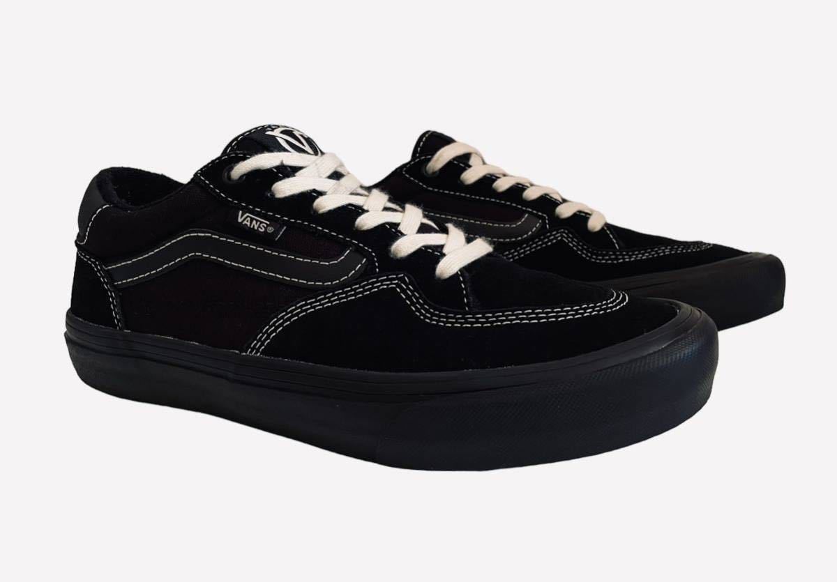 美品!! 名作!! VANS ROWAN PRO BLACK バンズ プロ ローワン ブラック スエード スケート 黒 × 黒 us 9 / 27 ㎝_画像4