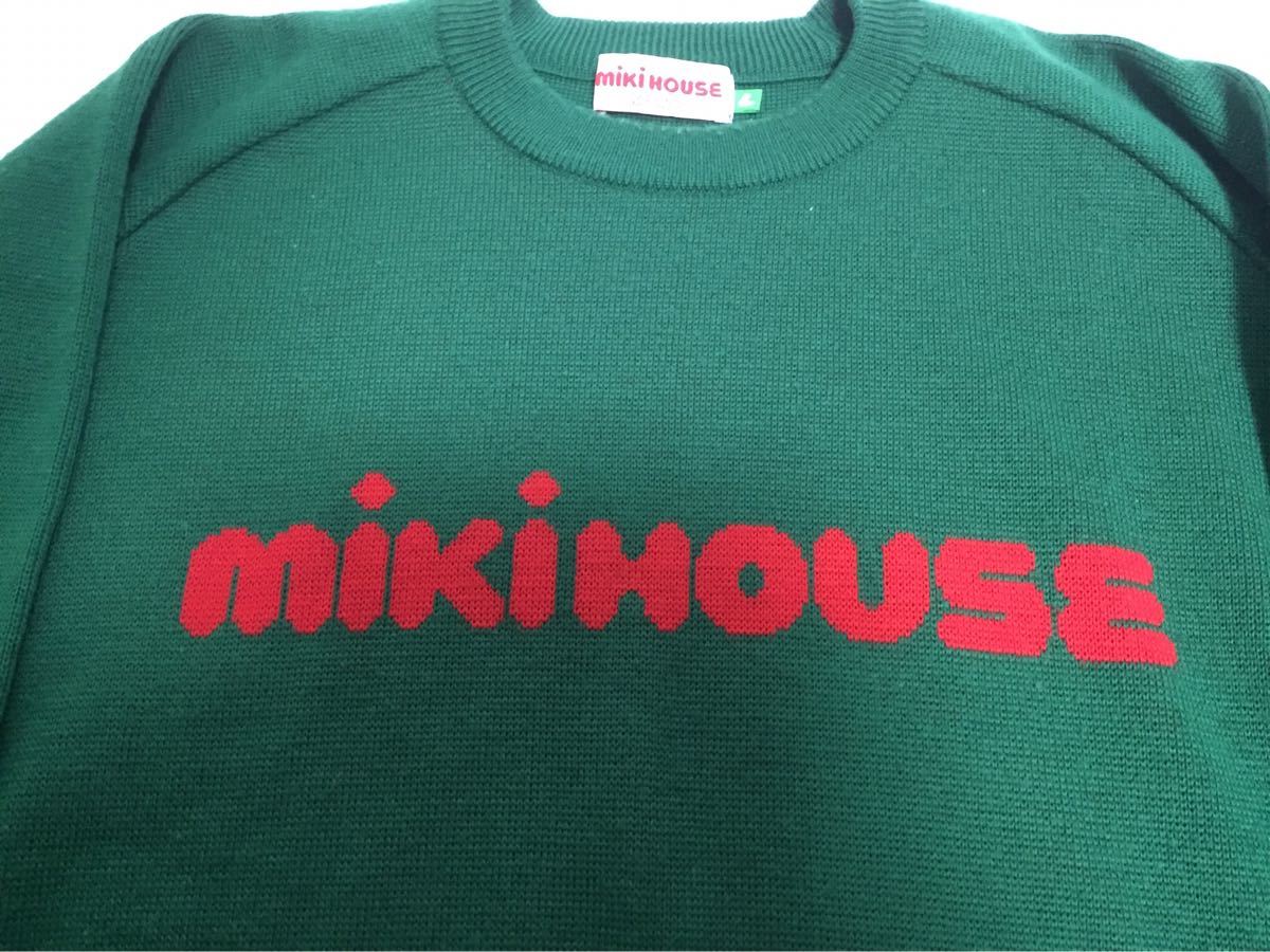 90s редкий mikihouse Miki House low gauge вязаный свитер te Caro go зеленый красный L