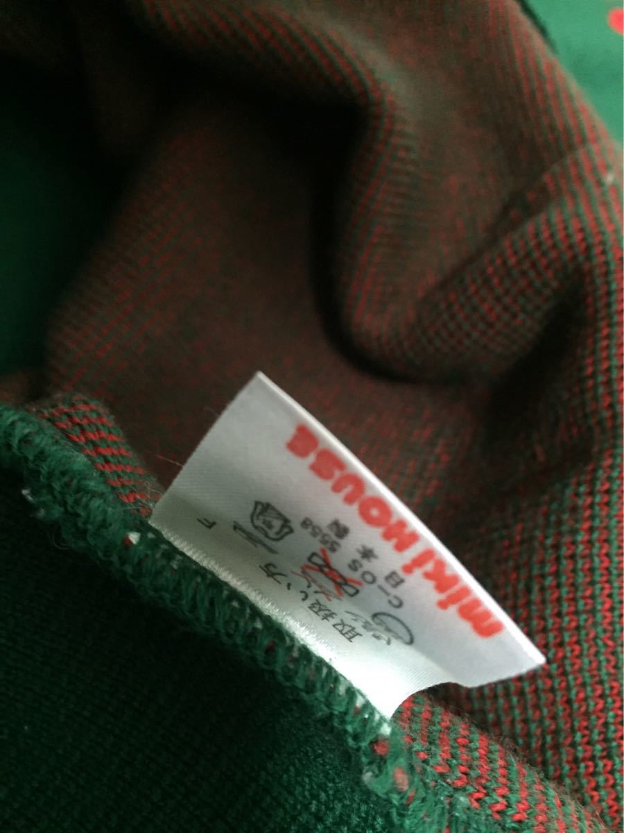 90s редкий mikihouse Miki House low gauge вязаный свитер te Caro go зеленый красный L