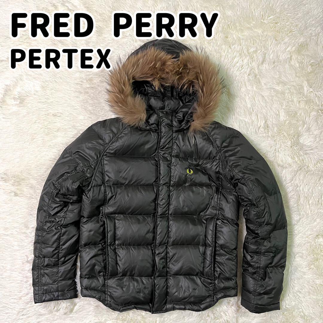 FRED PERRYフレッドペリー ダウンジャケット PERTEX M ロゴ刺繍