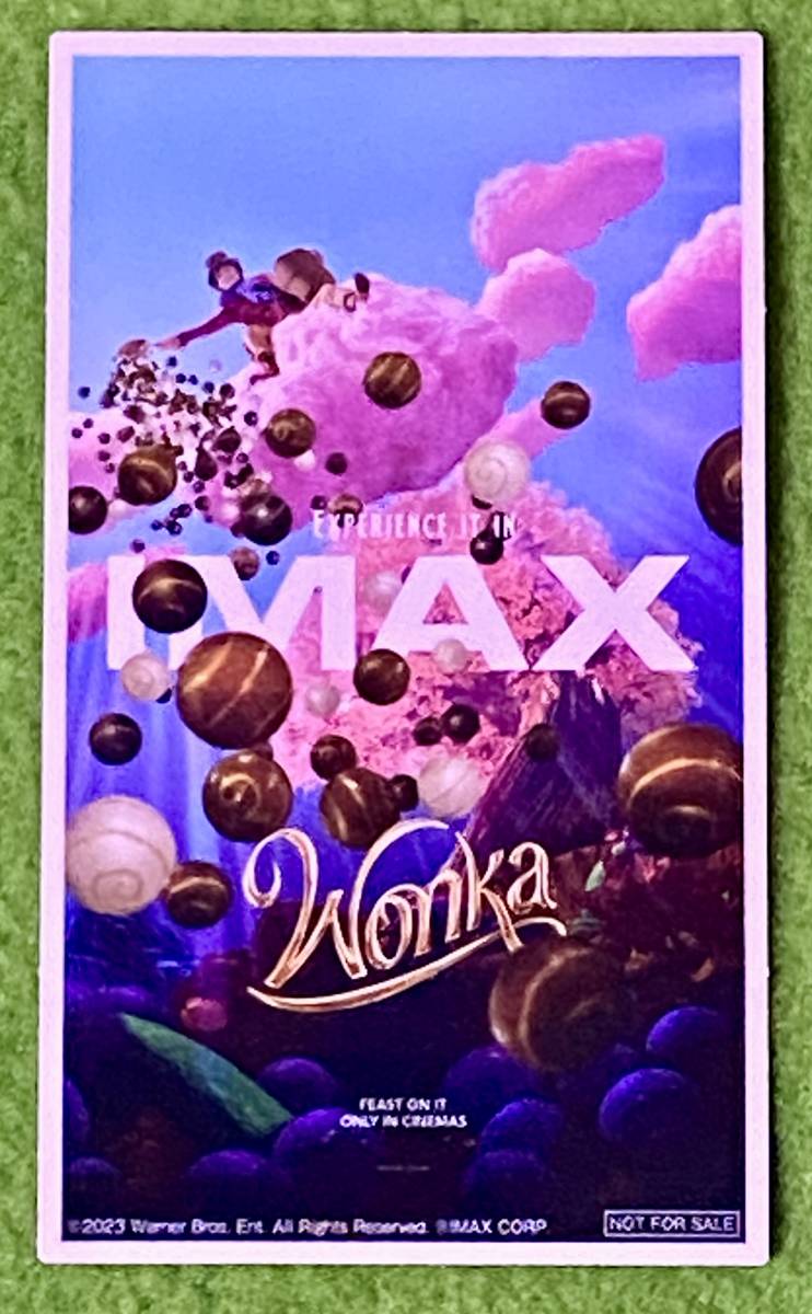 ウォンカとチョコレート工場のはじまり IMAX限定 特製ステッカー + チラシ ／ティモシー・シャラメ ケイラ・レーン ヒュー・グラント_画像1