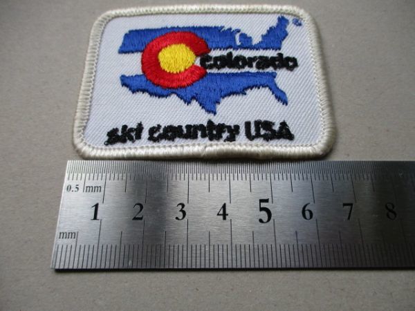 80s COLORADO SKI COUNTRY USAワッペン/コロラド州スキー場ビンテージpatchスキーヤーvintageスキーUSAパッチUSアメリカSKI V198_画像9