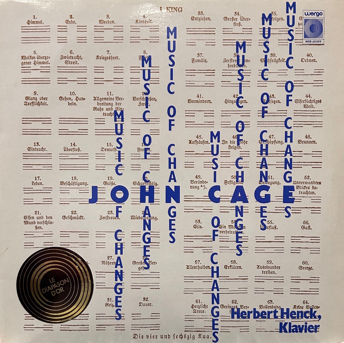 Джон Кейдж / Герберт Хенк -Мусис изменений / работа, которая воплощает музыку = неопределенность музыка!