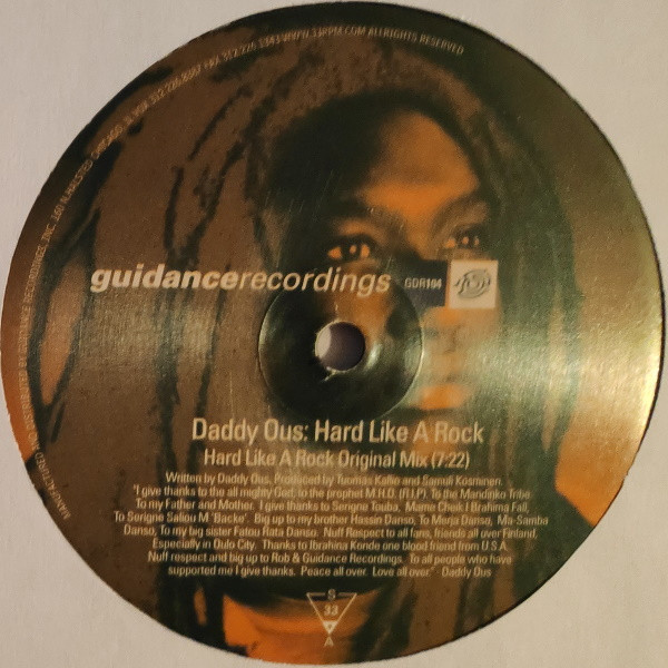 Daddy Ous - Hard Like A Rock / 両ヴァージョン共に最高な、Daddy Ousによるシングル！の画像1