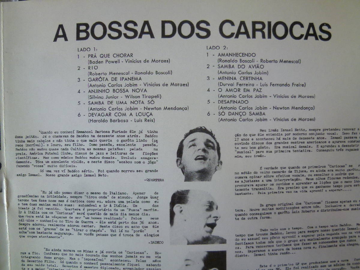 【 ボサノバ Bossa Nova 】Os Cariocas オス・カリオカス / A Bossa Dos = Mais Bossa Com 帯付! - 2 in 1 - Ismael Netto- Severino Filho_画像7