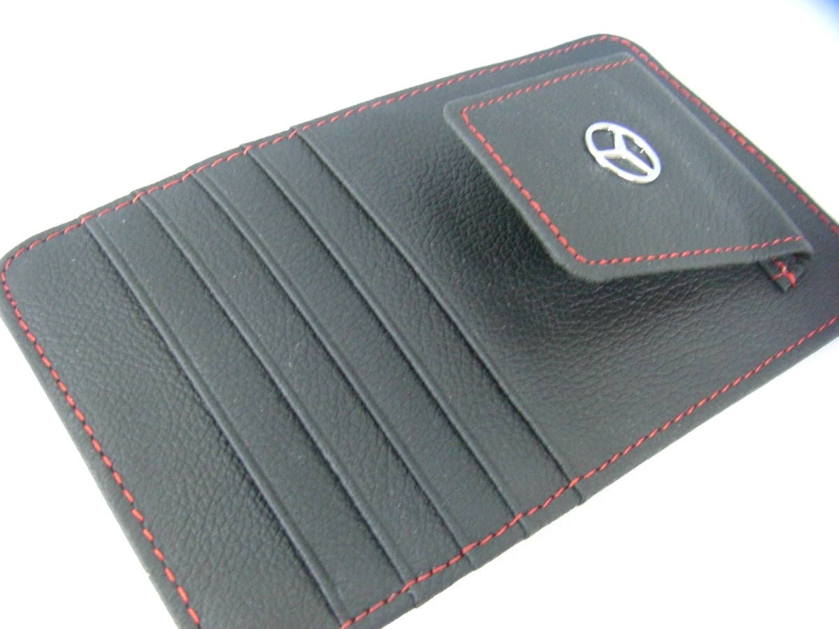  new arrivals! limitation! Mercedes Benz sunglasses holder card holder leather original leather black 