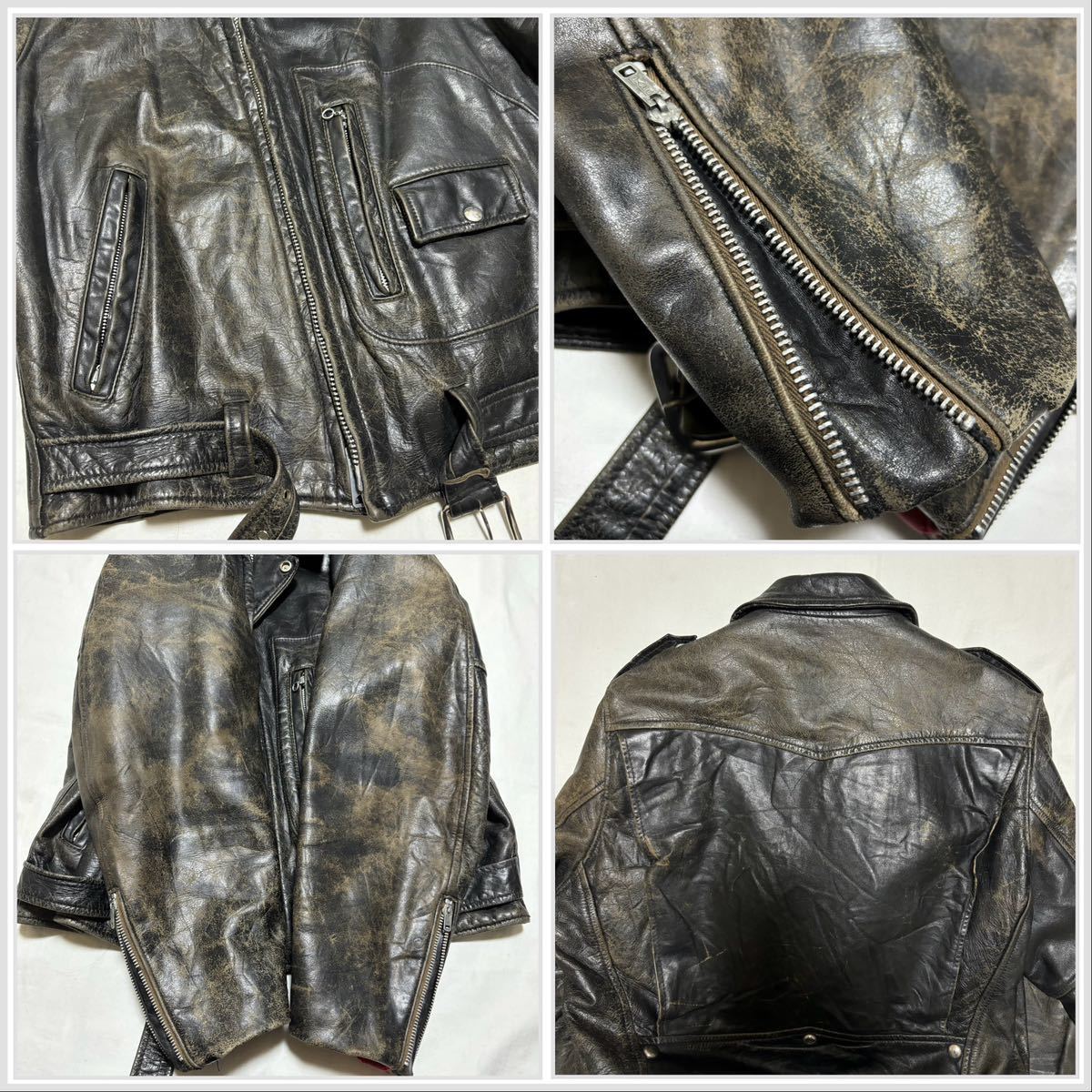 60s Searsレザー ライダース Dポケット ビンテージ / シアーズ D 60s Searsレザー ライダース Dポケット ビンテージ / シアーズ D