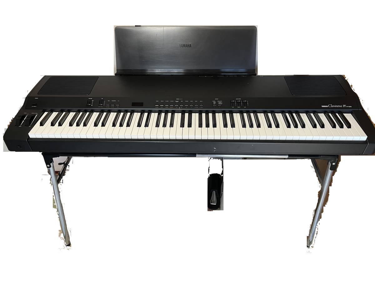 YAMAHA P-100 ステージピアノ 台とセット 椅子なし 中古品_画像1