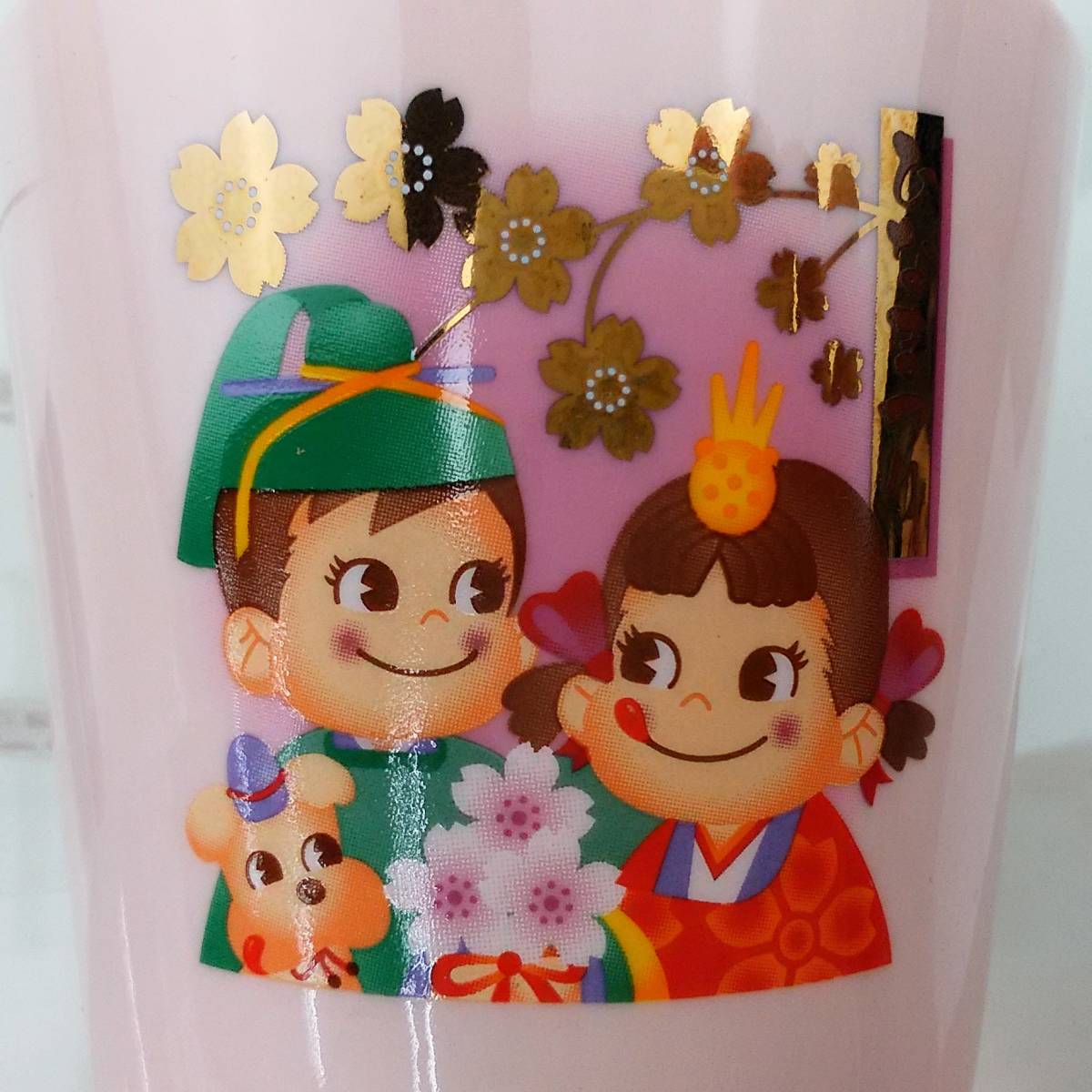 K/ 不二家　FUJIYA　ひなまつり　プリンカップ　ペコちゃん　ポコちゃん　陶器　5個　セット　1221-2_画像7