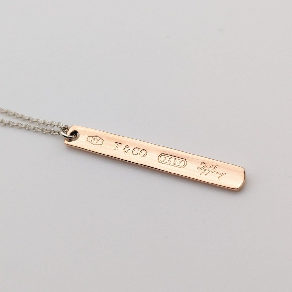 極美品 TIFFANY ティファニー 1837 バー タグ プレート ルベド 極美品 TIFFANY ティファニー 1837 バー タグ プレート ルベド