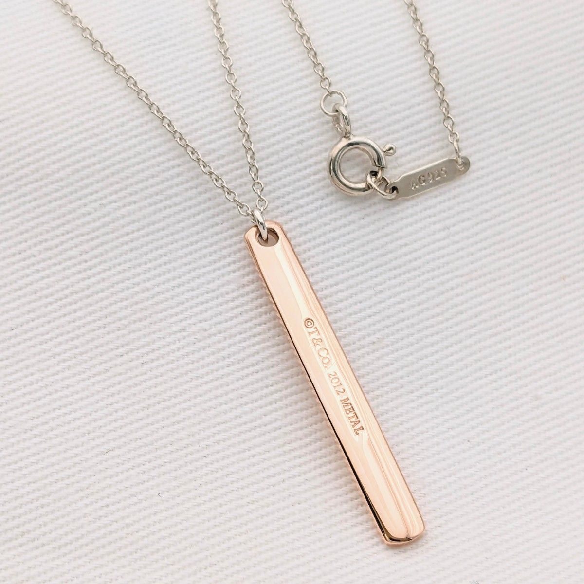 極美品 TIFFANY ティファニー 1837 バー タグ プレート ルベド 極美品 TIFFANY ティファニー 1837 バー タグ プレート ルベド
