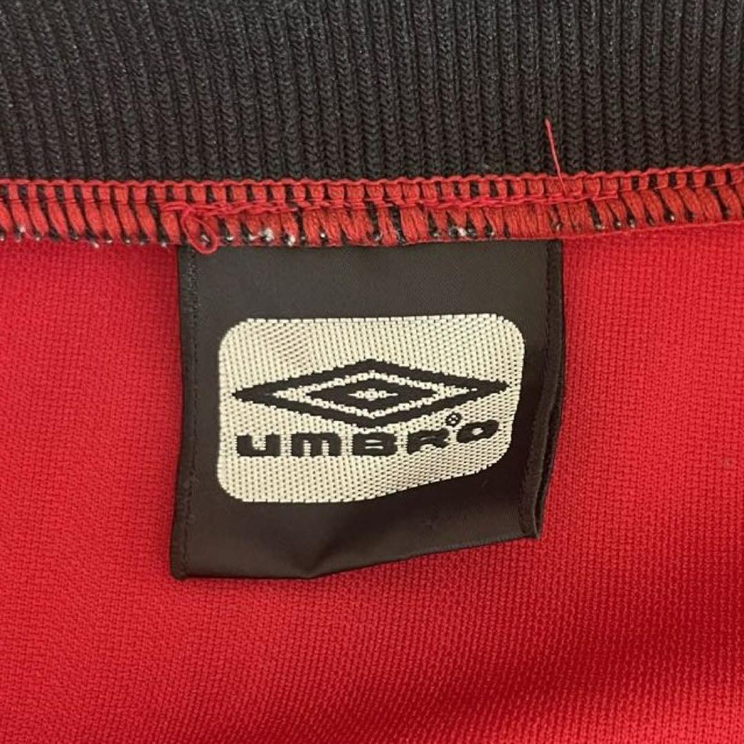 UMBRO アンブロ 刺繍ロゴ トラックジャケット デサント 赤 XL相当