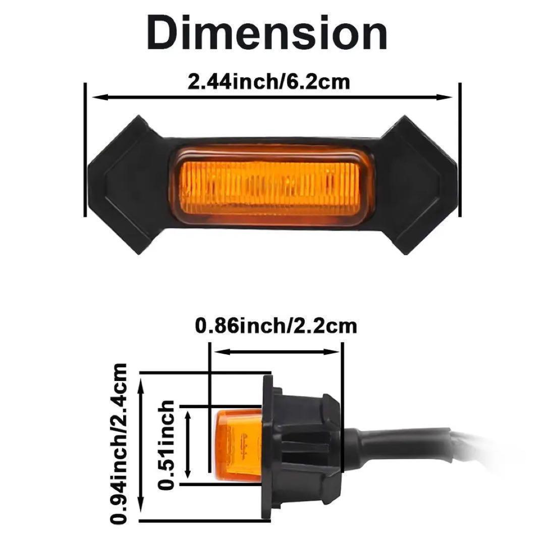 LED グリルマーカー 4連 トヨタ アンバー タコマ TRD オレンジレンズ_画像3