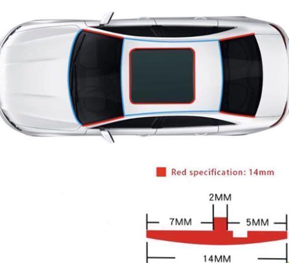フロントガラス静音化 遮音モール ウェザーストリップ デッドニング 風切り音防止テープ 14mm 8M_画像3