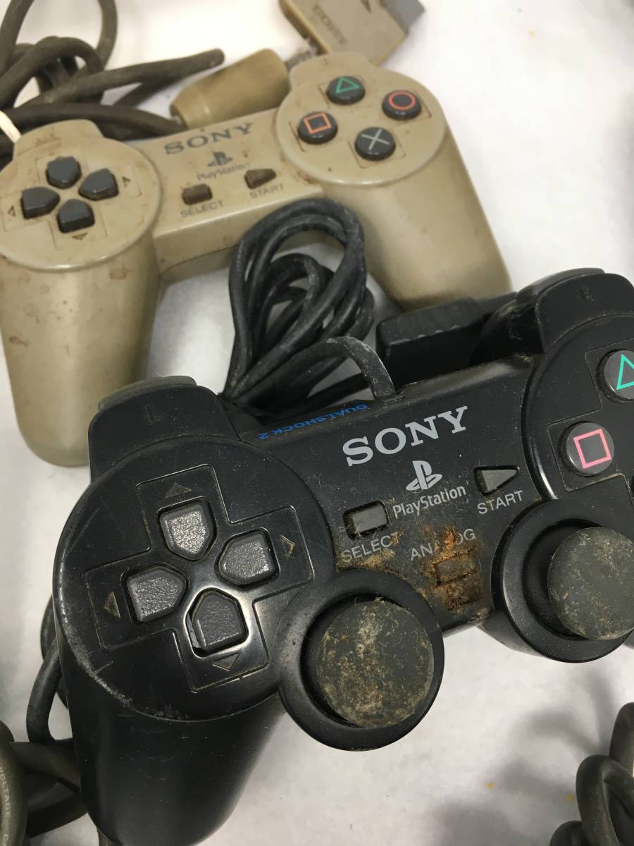 1円スタート 未検品 PS2 PS 純正コントローラー 14個セット DUAL SHOCK2 大量 まとめ 1個 HORI製_画像7