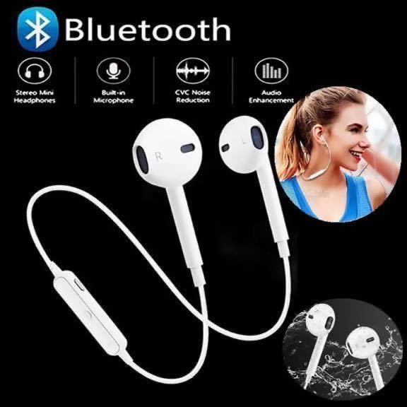 匿名送料込み★ワイヤレスBluetoothイヤホン★iPhoneやAndroid対応★充電USBケーブル付きイヤフォン★ハンズフリー通話★スポーツ