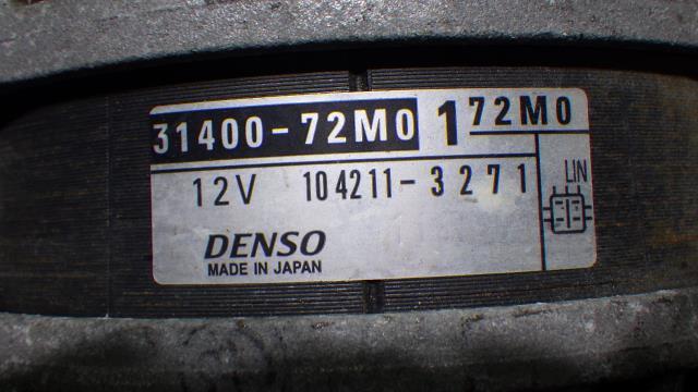 モコ DBA-MG33S オルタネーター/ダイナモ DENSO 31400-72M01 23100-4A02E 中古_画像2
