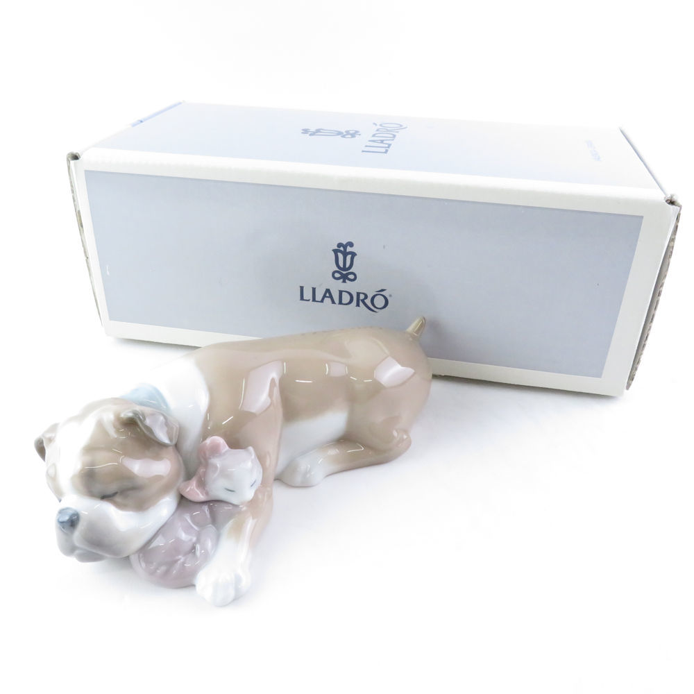 美品 LLADRO リヤドロ 6417「仲良し」 フィギュリン オブジェ インテリア 置物 SY7734A3_画像1