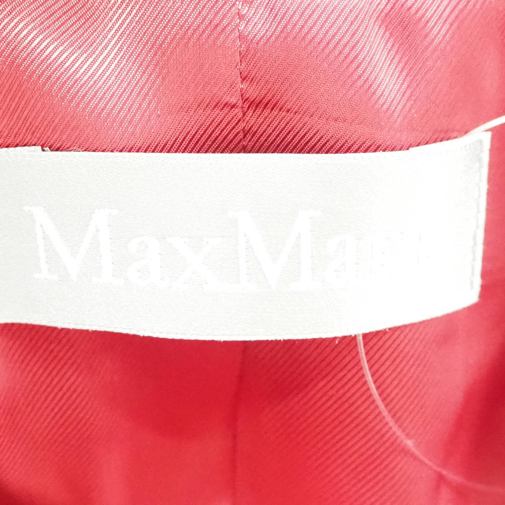 美品 MAXMARA マックスマーラ ウールテーラードジャケット 38 ウール他 モヘア ショート チェック柄 アウター レディース AU2292B2_画像3