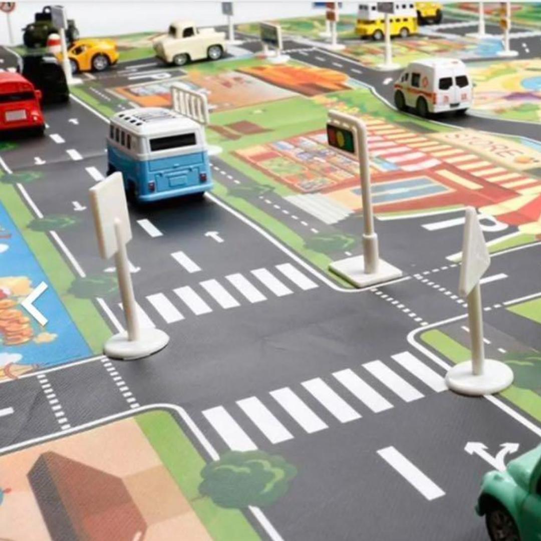 プレイマット 道路 ロードマップ 街並み ジャンボプレイマット 子供 知育玩具_画像7