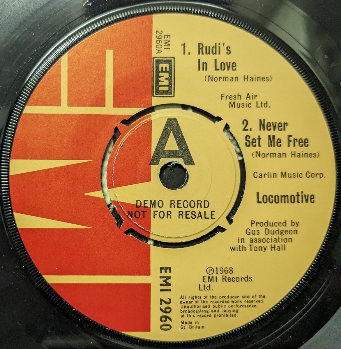 ◎特選◎LOCOMOTIVE/RUDI'S IN LOVE1969'UK EMI EPS DEMO_画像3