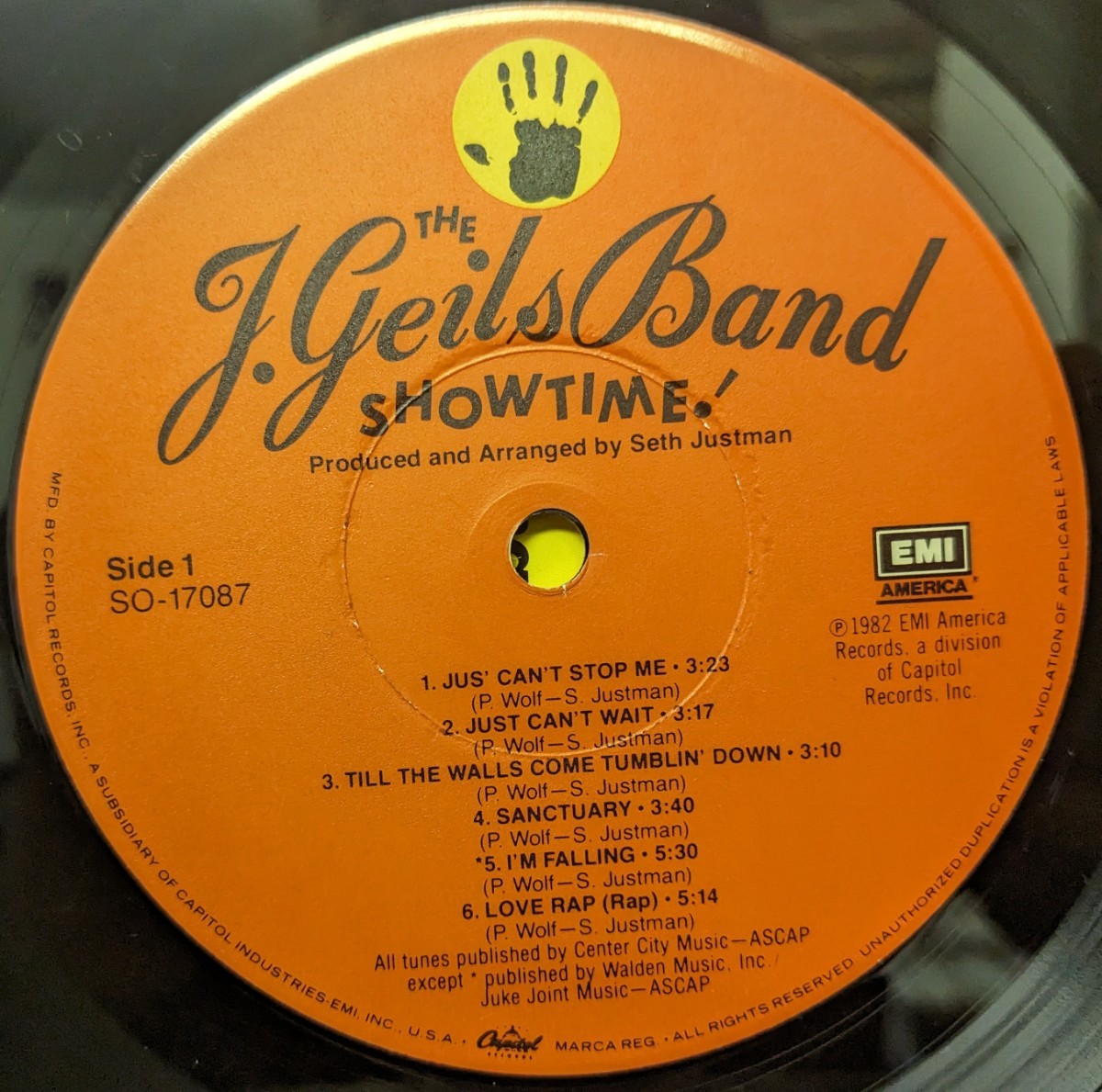 ◎特選◎THE J.GEILS BAND/SHOWTIME! 1982'USA EMI AMERICA_画像4