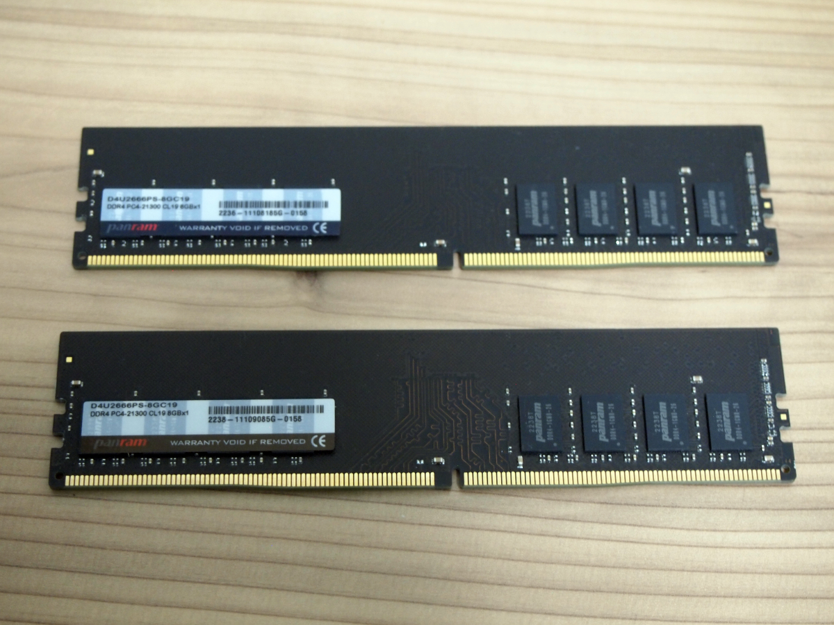 メモリ Panram CFD DDR4-2666 PC4-21300 CL19 8GBx2枚_画像1