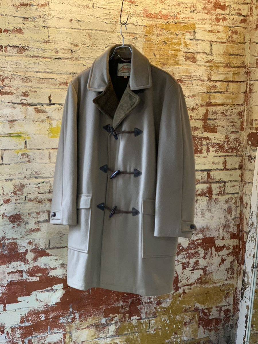 60s Lakeland WOOL DUFFLE COAT Vintage Vintage wool coat duffle coat check liner Ame tiger chin strap 50s