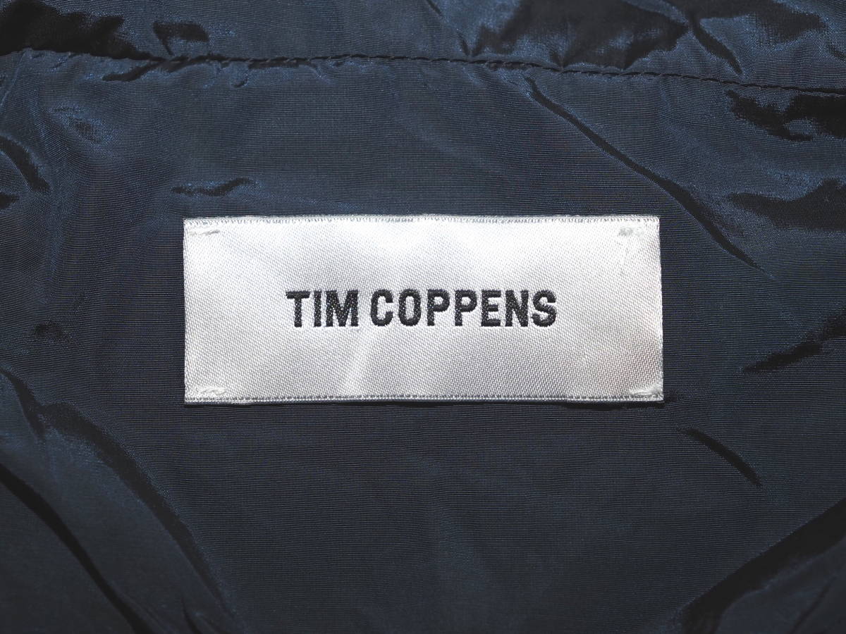美品 Tim Coppens ティムコペンズ 15SS薄手フーデッドZIPジャケットXS紺_画像3
