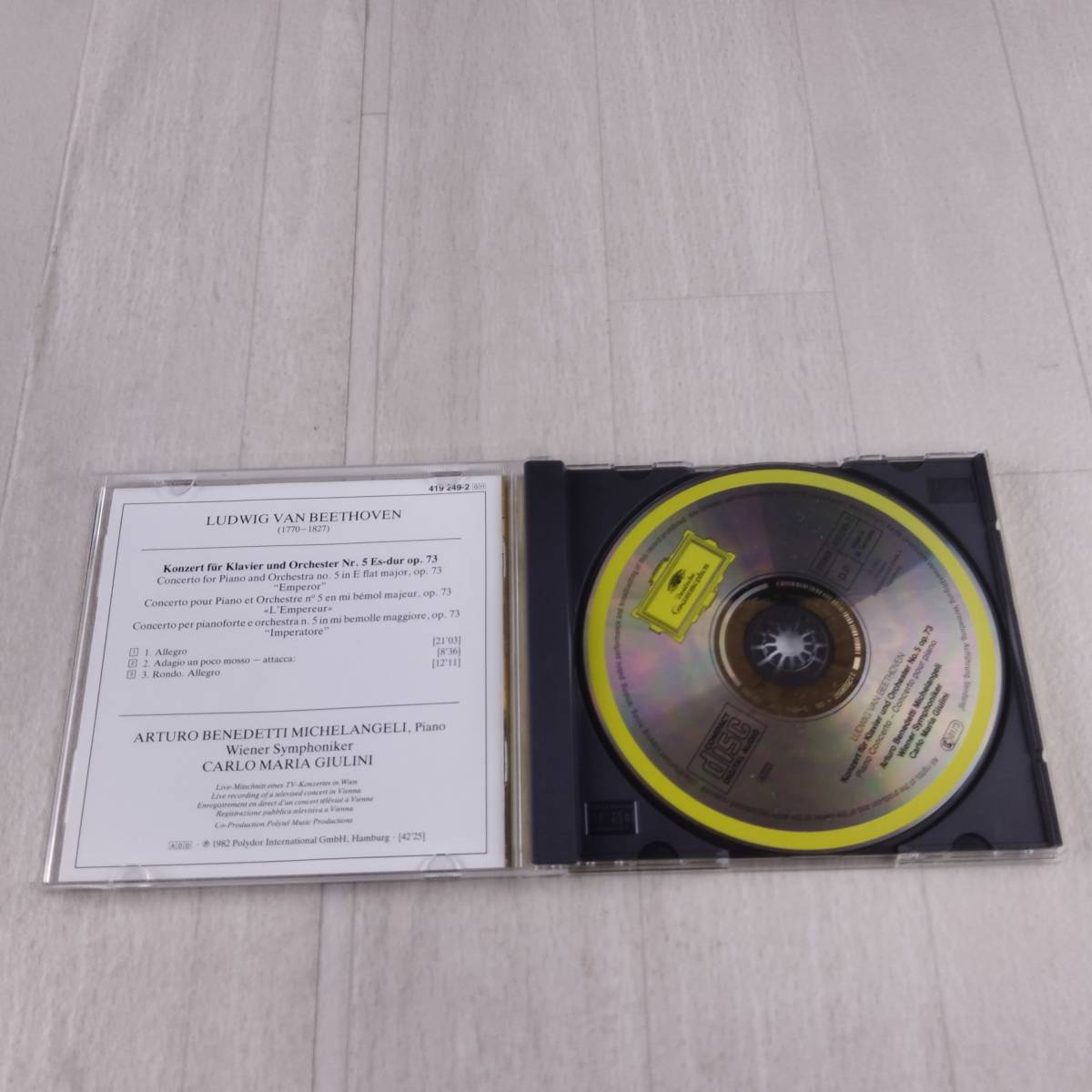 1MC6 CD MICHELANGELI WIENER SYMPHONIKER BEETHOVEN KLAVIERKONZERT NR.5の画像3