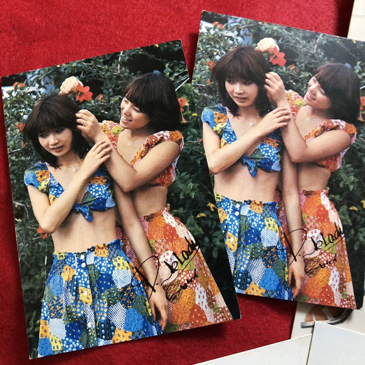ピンク・レディー 写真カード 8枚 + 下敷き セット ■ M1207_画像2