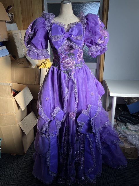⑮51*. woman * color dress BAROQUEba lock size :9T purple / purple 4528 satin gorgeous . group /.. sama u Eddie ng wedding Mai pcs costume 