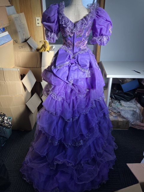 ⑮51*. woman * color dress BAROQUEba lock size :9T purple / purple 4528 satin gorgeous . group /.. sama u Eddie ng wedding Mai pcs costume 