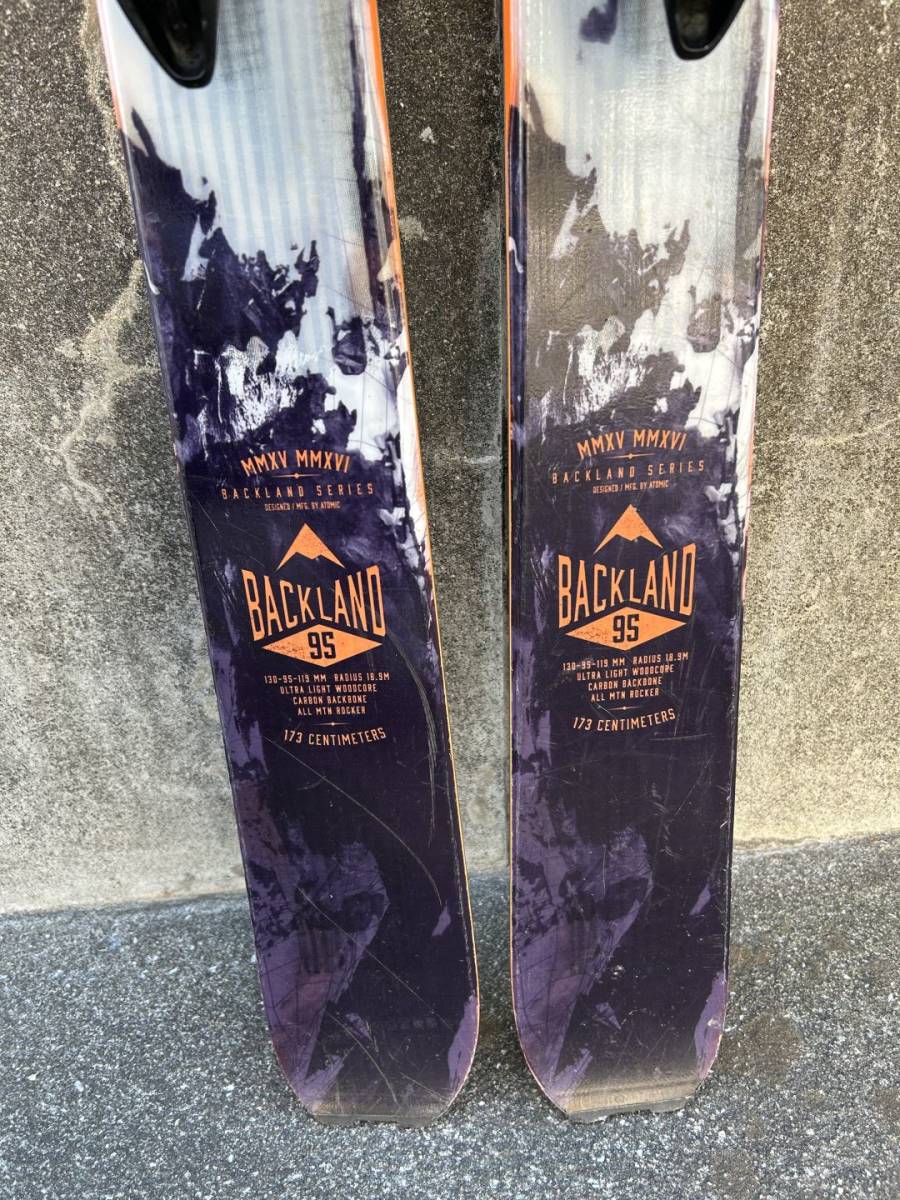 ⑤j410◆ATOMIC アトミック◆スキー板 BACKLAND 95 バックランド 173cm ビンディング