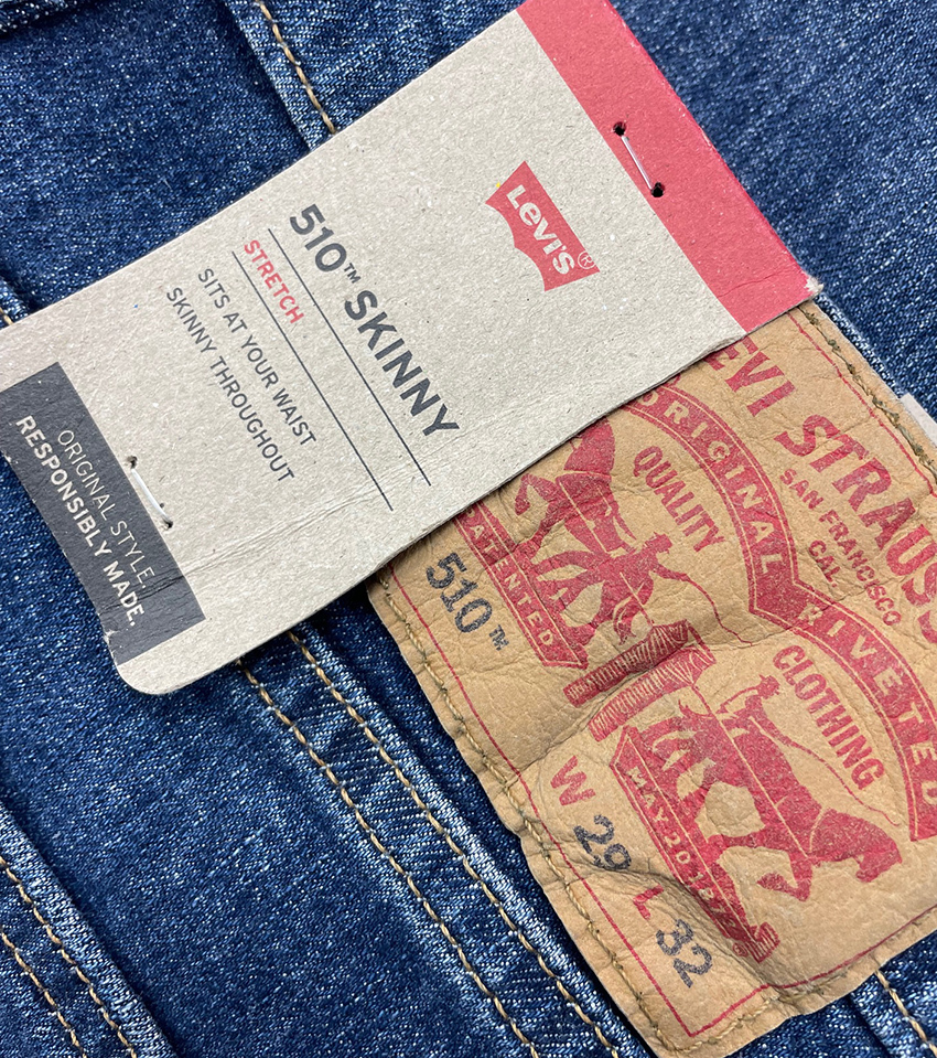 新品タグ付き/少量入荷■Levi'sリーバイス■510 SKINNY スキニー ストレッチデニムインディゴ・ミッドユーズド 055101082/29■在庫限り_画像5