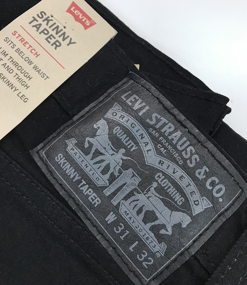 新品タグ付き/9350円を ■Levi'sリーバイス■スキニーSKINNYテーパードデニムブラックストレッチ ジーンズ 84558-0034/31■在庫限り■_画像8