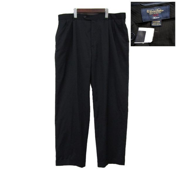  big size W41 USA made Brooks Brothers Brooks Brothers tuck wool chino pants slacks black old clothes 2F0781