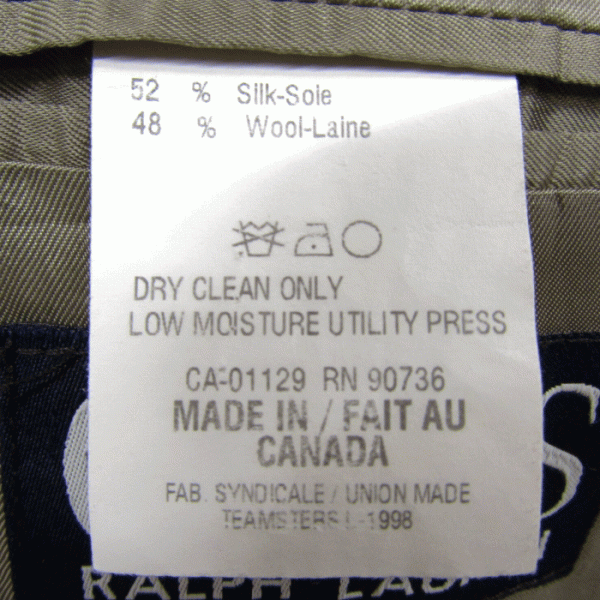 サイズ 50R カナダ制 チャップス ラルフローレン RALPH LAUREN テーラードジャケット ジャケット ブレザー チェック 古著 2F0992